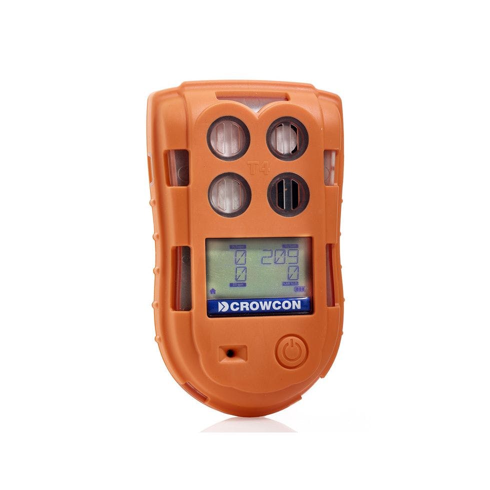 Crowcon T4 Gas Detector (H2S/O2/CO/CH4 % LEL) with Charger | LEL / CO / H2S / O2